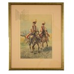 Adam Setkowicz [1875-1945], , Poland 1st half of the 20th century, Krakowiacy on horses