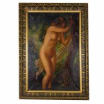 J. Sawczyk - Nude of a Bathing Woman, Poland 1920s. - Erotic, Warsaw, Art Deco