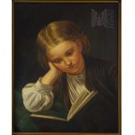 Wojciech Gerson [1831-1901] "Girl with a Book," Poland 19th century.
