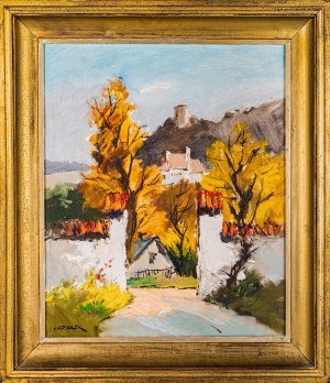 Stanisław Jan Łazorek, Kazimierz Dolny - widok z jesiennej uliczki, 1975