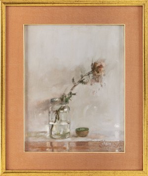Stanisław Mazuś, Martwa natura z różą i kiwi, XX w.