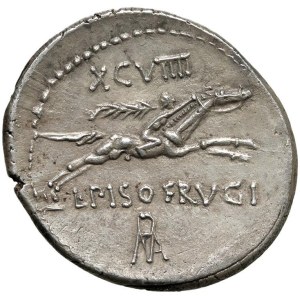 Roman coins Republic - Calpurnia - L. Calpurnius Piso Frugi - Denarius (90 BC)...