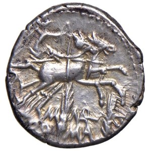 Roman coins Republic - Marcia - M. Marcius Mn. f. - Denarius (134 BC) Head of ...