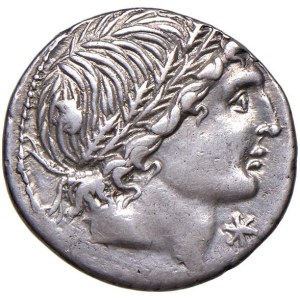 Roman coins Republic - Memmia - L. Memmius - Denarius (109-108 BC) Head of Apo...