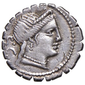 Roman coins Republic - Naevia - C. Naevius Balbus - Denarius (79 BC) Head of V...