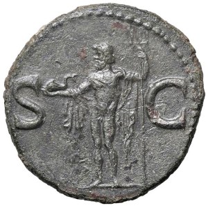 Roman coins Empire - Agrippa (died 12 BC) As - Head to the left - R/ Neptune...