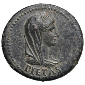 Roman coins Empire - Drusus Caesar (19-23) Dupondius - PIETAS, veiled head o...