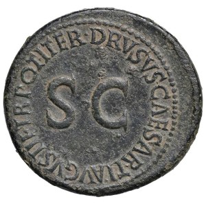 Roman coins Empire - Drusus Caesar (19-23) Dupondius - PIETAS, veiled head o...