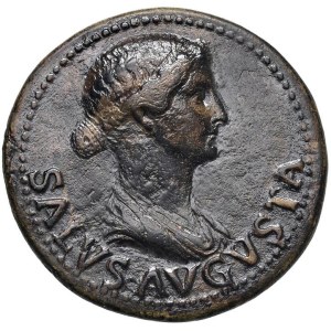 Roman coins Empire - Tiberius (14-37) Dupondius - SALVS AVGVSTA, bust of Sal...
