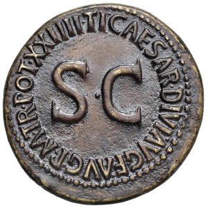 Roman coins Empire - Tiberius (14-37) Dupondius - SALVS AVGVSTA, bust of Sal...