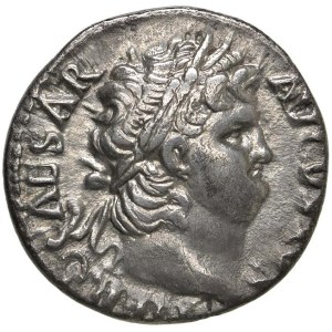 Roman coins Empire - Nero (54-68) Denarius - Laureate head r. - R/ Salute se...