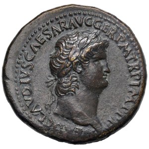Roman coins Empire - Nero (54-68) Sestertius - Laureate head r. - R/ Triumph...