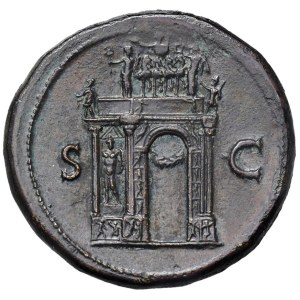 Roman coins Empire - Nero (54-68) Sestertius - Laureate head r. - R/ Triumph...