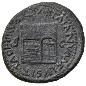 Roman coins Empire - Nero (54-68) Ax - Laureate head to the left - R/ The Te...