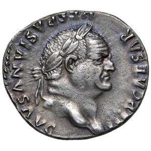 Roman coins Empire - Vespasian (69-79) Denarius - Laureate head r. - R/ Peac...