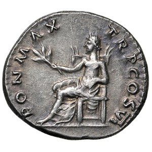 Roman coins Empire - Vespasian (69-79) Denarius - Laureate head r. - R/ Peac...