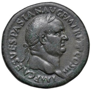 Roman coins Empire - Vespasian (69-79) Sestertius - Laureate head r. - R/ Ro...