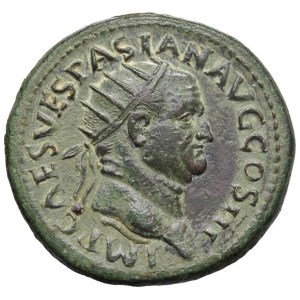 Roman coins Empire - Vespasian (69-79) Dupondius - Radiate head r. - R/ Roma...
