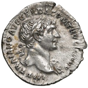 Roman coins Empire - Trajan (98-117) Denarius - Laureate bust r. - R/ Genius...