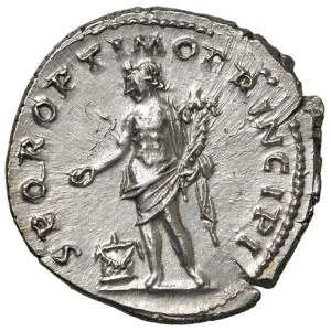 Roman coins Empire - Trajan (98-117) Denarius - Laureate bust r. - R/ Genius...