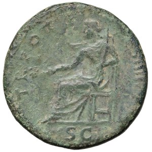 Roman coins Empire - Trajan (98-117) Sestertius - Laureate bust r. - R/ Pax ...