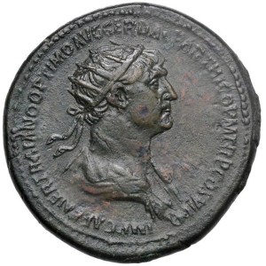 Roman coins Empire - Trajan (98-117) Dupondius - Radiate bust r. - R/ The em...