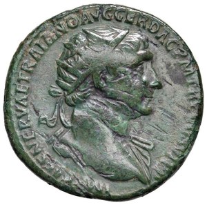 Roman coins Empire - Trajan (98-117) Dupondius - Radiate bust r. - R/ River ...