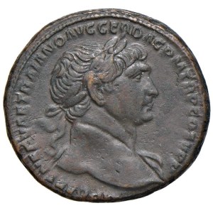 Roman coins Empire - Trajan (98-117) As - Laureate bust r. - R/ The Annona s...