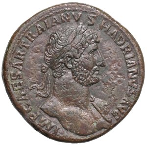 Roman coins Empire - Hadrian (117-138) Sestertius - Laureate bust r. - R/ Th...