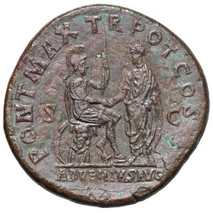 Roman coins Empire - Hadrian (117-138) Sestertius - Laureate bust r. - R/ Th...