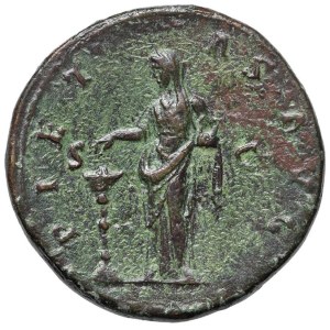 Roman coins Empire - Faustina I (wife of Antoninus Pius) Sestertius - Veiled...