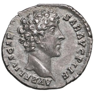 Roman coins Empire - Marcus Aurelius (161-180) Denarius - Head r. - R/ Honor...
