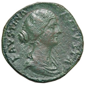 Roman coins Empire - Faustina II (wife of Marcus Aurelius) Sestertius - Bust...