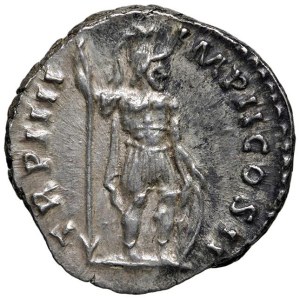 Roman coins Empire - Lucius Verus (161-167) Denarius - Head r. - R/ Mars sta...