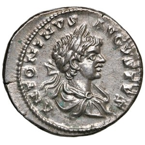 Roman coins Empire - Caracalla (211-217) Denarius (Laodicea) Laureate and dr...