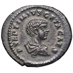 Roman coins Empire - Geta (211-215) Denarius (Laodicea?) Draped bustto the r...