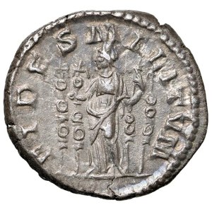 Roman coins Empire - Macrinus (217-218) Denarius - Laureate bust r. - R/ Fid...