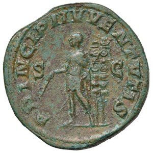 Roman coins Empire - Maximus (235-238) Sestertius - Bust r. - R/ Maximus sta...