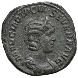 Roman coins Empire - Otacilia Severa (wife of Philip I) Sestertius - Diademe...