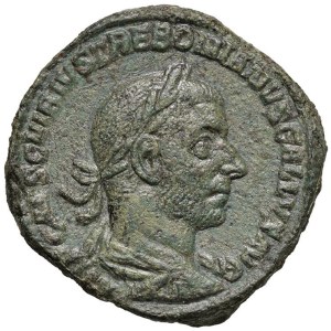 Roman coins Empire - Trebonianus Gallus (251-253) Sestertius - Laureate bust...
