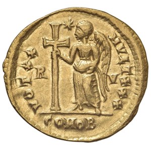 Roman coins Empire - Galla Placidia (mother of Valentinian III) Solidus (Rav...
