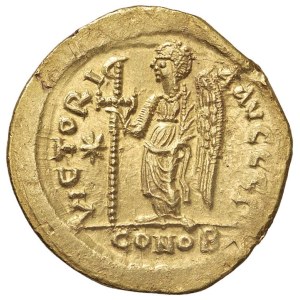Byzantine coins - BYZANTINE COINS Anastasius (491-518) Solidus - Helmeted...