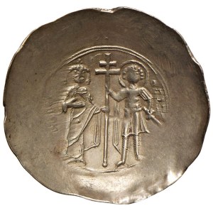 Byzantine coins - John II Komnenos (1118-1143) Aspron Trachy - Christ sea...