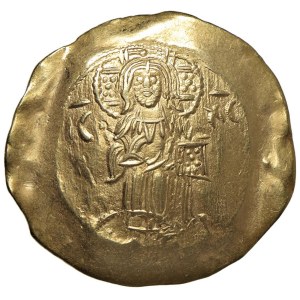 Byzantine coins - Alexius III (1195-1203) Hyperpyron - Christ seated on t...
