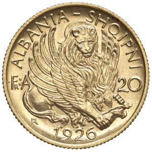 Foreign coins - ALBANIA Zog I (1925-1939) 20 Franga 1926 - Nomisma 11 (...