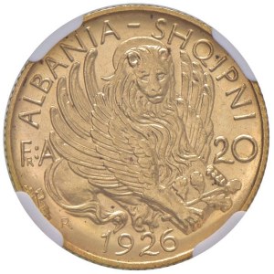 Foreign coins - ALBANIA Zog I (1925-1939) 20 Franga 1926 R (fascetto) -...