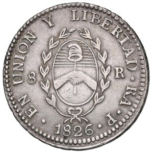 Foreign coins - ARGENTINA La Rioja - 8 Reales 1826 RA P sette allori - ...