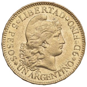 Foreign coins - ARGENTINA 5 Pesos 1888 - KM 31; Fr. 14 AU (g 8,07)...