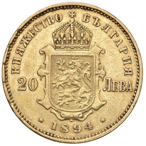 Foreign coins - BULGARIA Ferdinando (1887-1918) 20 Leva 1894 - Fr. 3 AU...