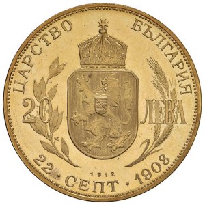 Foreign coins - BULGARIA Ferdinando (1887-1918) 20 Leva 1912 - Fr. 6 AU...